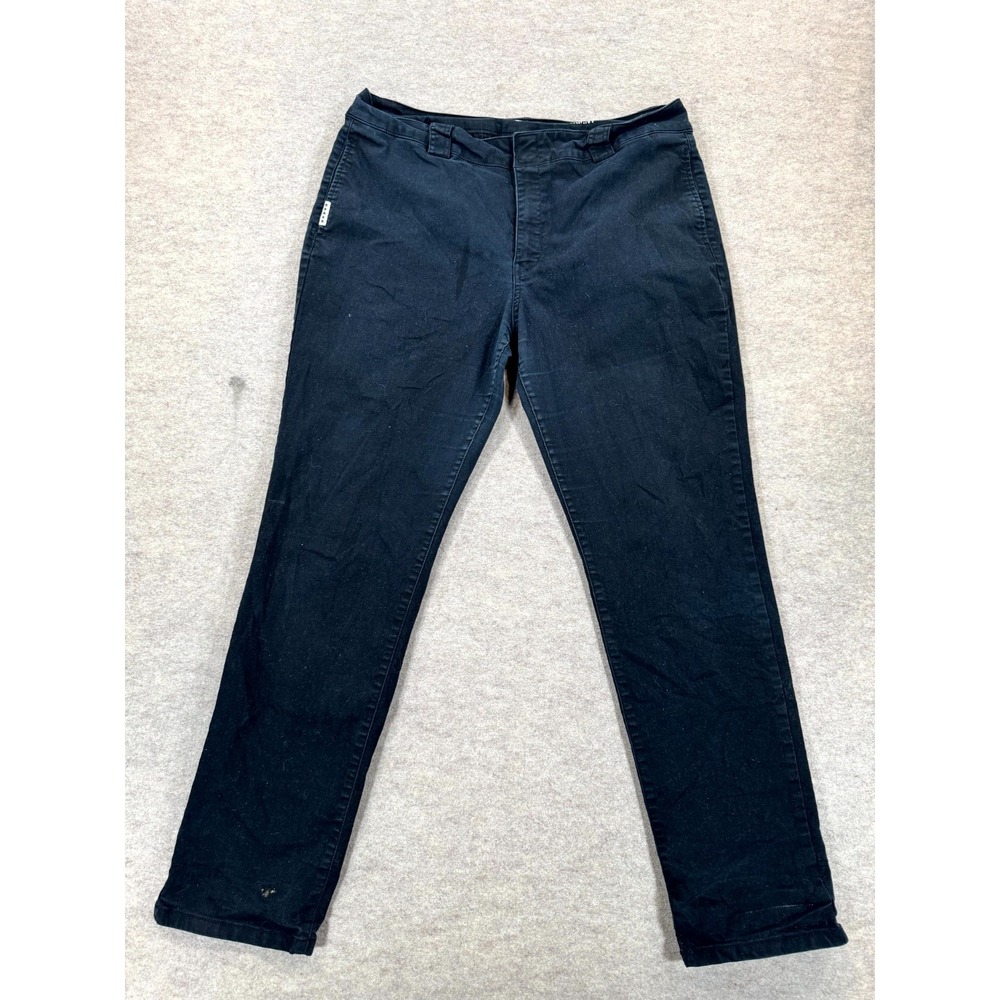 Five Star Flex Skinny Work Pants Womens 15/32 Black Denim Cotton Stretch Casual